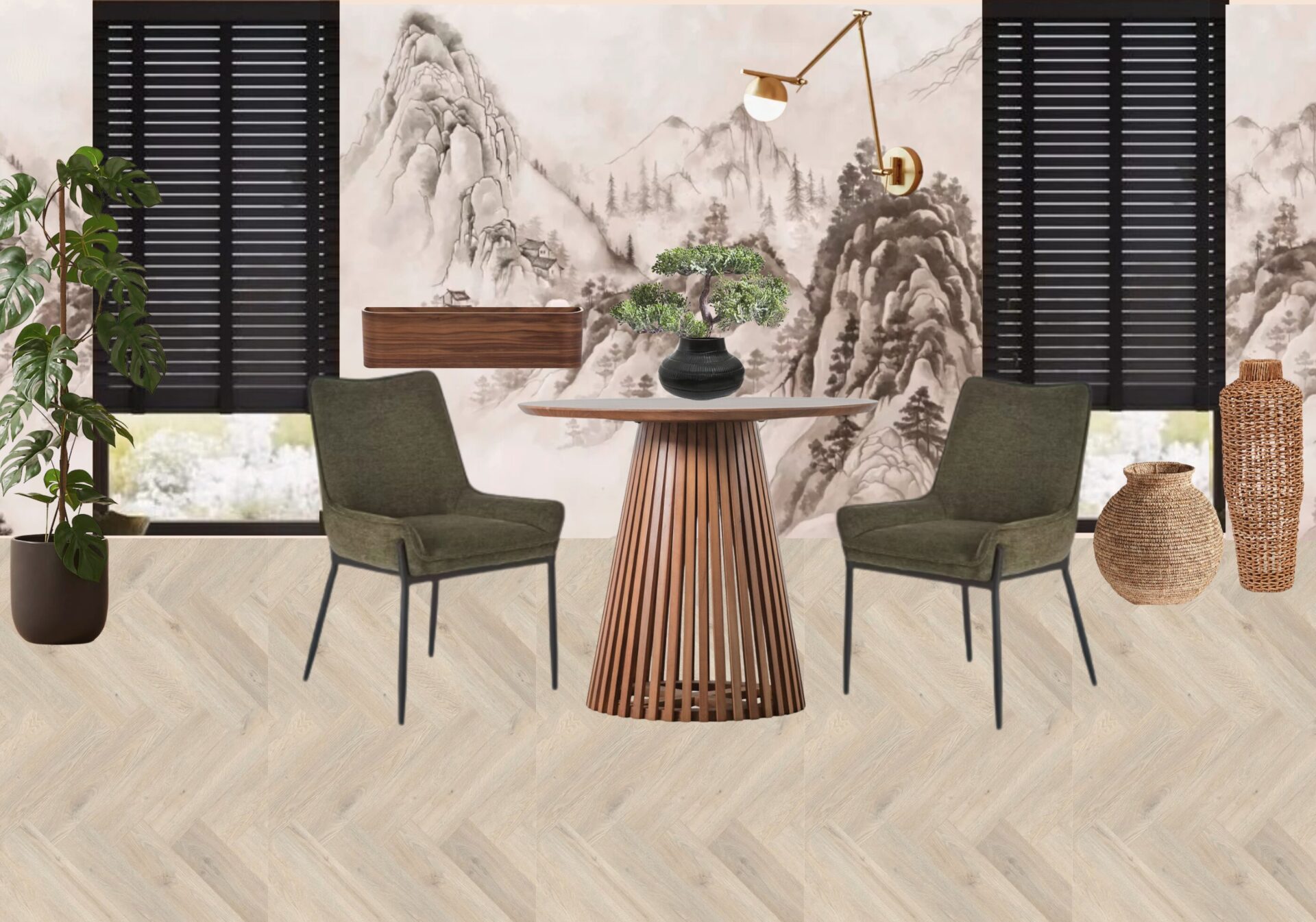 2D Render Dining Space Floya